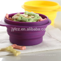 outdoor and home use collapsible silicone pet bowl